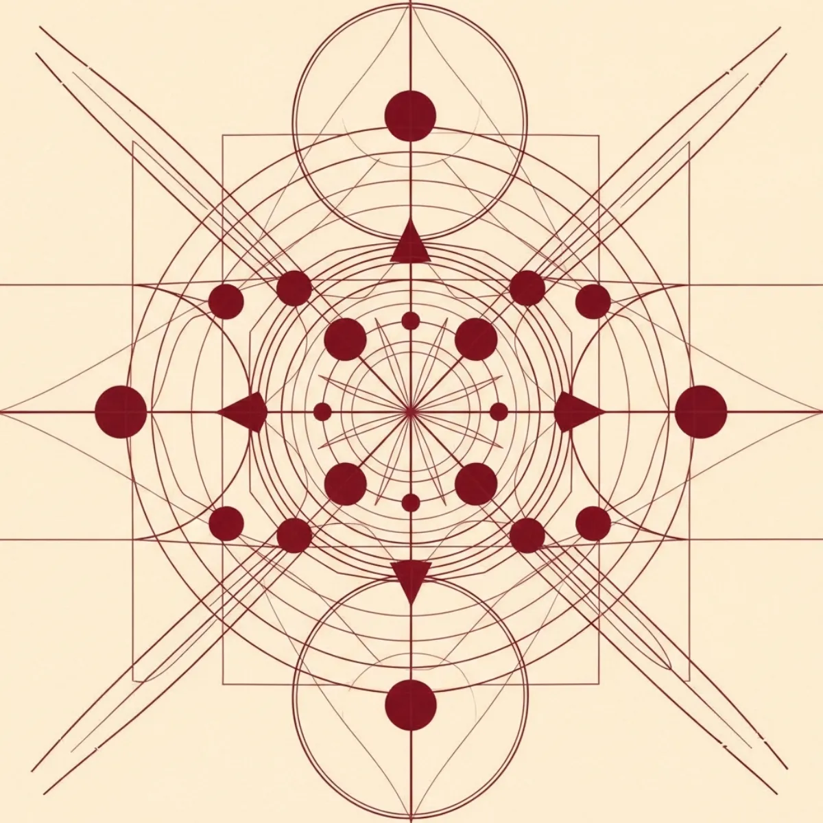 Abstract geometric pattern representing numerology cycles