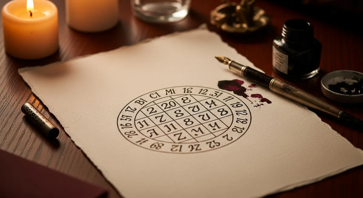 Soft, contemplative numerology imagery